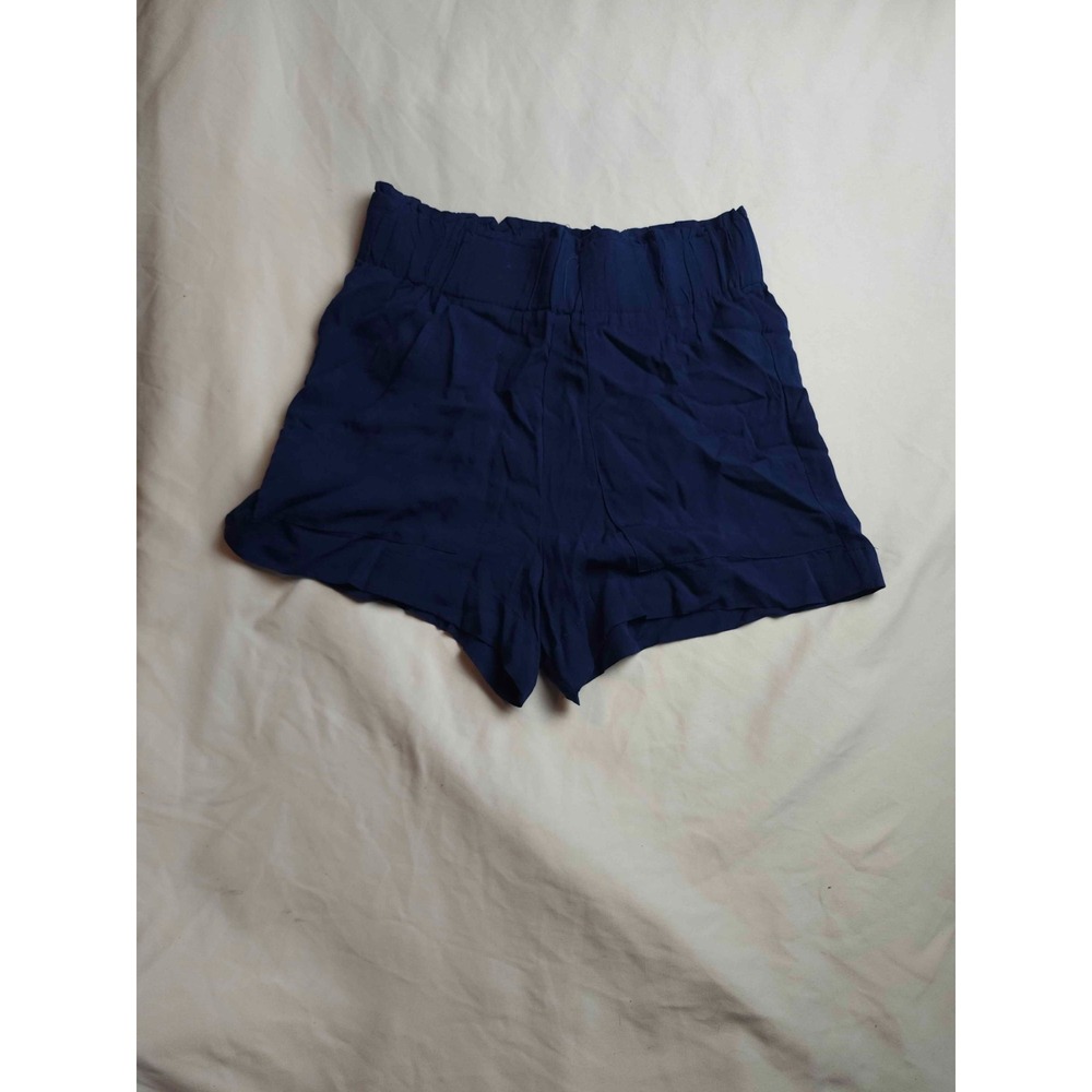 Indigo Rein Shorts Womens Small Blue Smocked Paperbag Waist Casual Summer Lounge